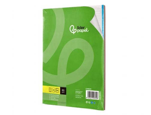 Recambio Liderpapel A4 120 hojas 80g m2 cuadro 5mm sin margen 4 49752, imagen 4 mini