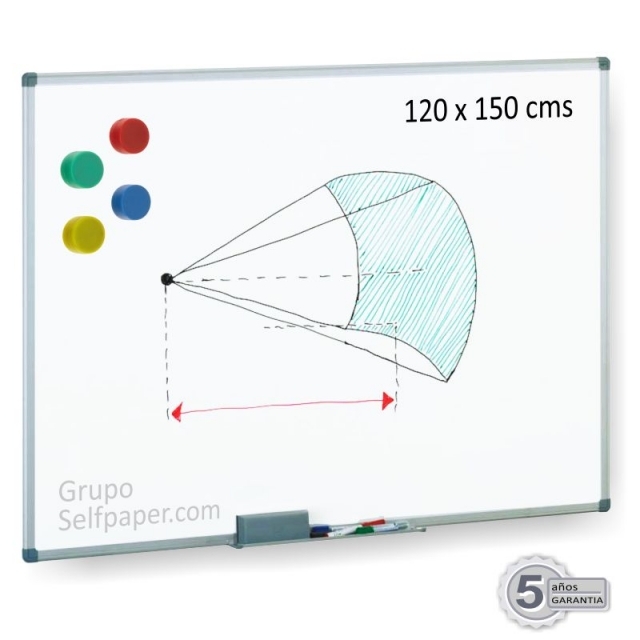 Pizarra Blanca Magntica 120x150 cms. metlica, para imanes, imagen 5 mini