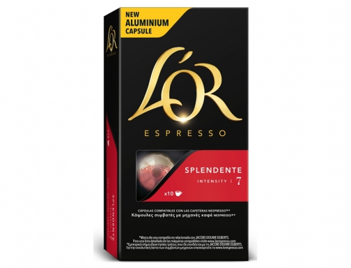 Cafe Lor espresso splendente fuerza 7 caja de 10 unidades compatible con 67059, imagen 3 mini