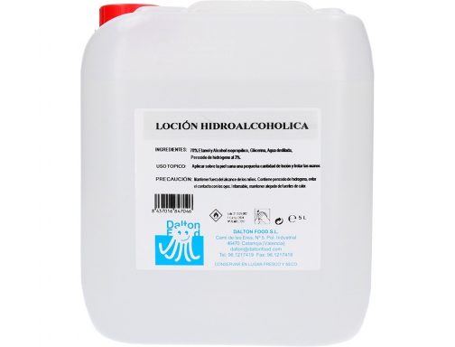 Gel hidroalcoholico para manos limpia y desinfecta sin aclarado garrafa 5 litros Otros 161807, imagen 2 mini