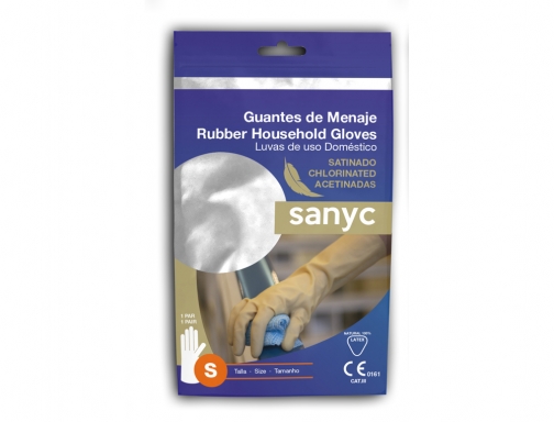 Guantes de latex satinados con relieve anti deslizante sin polvo par talla Blanca GU0014, imagen 3 mini