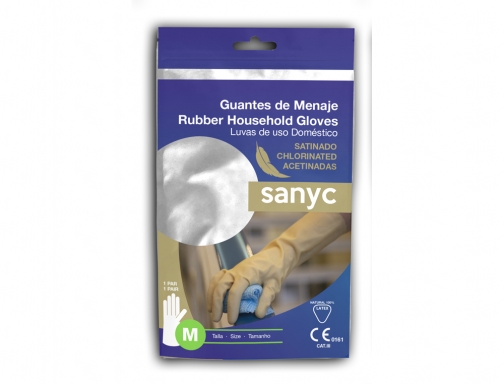 Guantes de latex satinados con relieve anti deslizante sin polvo par talla Blanca GU0011, imagen 3 mini