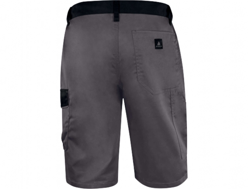 Pantalon de trabajo Deltaplus bermuda cintura ajustable 5 bolsillos color gris talla M1BE2GRTM, imagen 2 mini