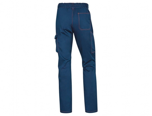 Pantalon de trabajo Deltaplus cintura elastica 5 bolsillos color azul marino naranja PANOSTRPAMOXG, imagen 4 mini