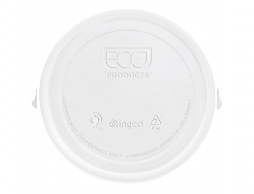 Tapa de plastico biodegradable para vaso de 195 220 cc paquete de Blanca 105267, imagen 2 mini