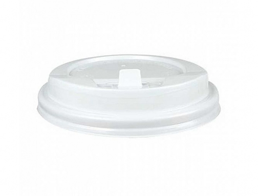 Tapa para vaso Bunzl 190 ml poliestireno con orificio paquete de 100 20506, imagen 3 mini