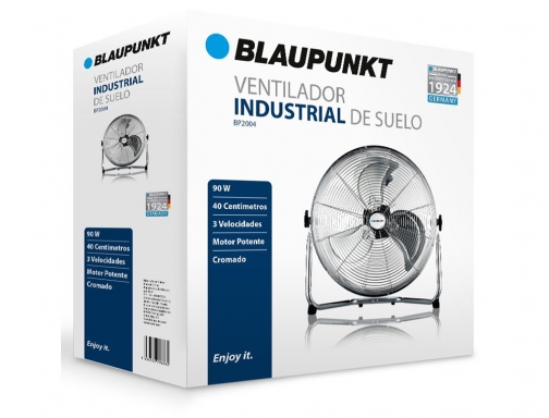 Ventilador Blaupunkt suelo con rejilla ajustable 40cm potencia 90w cromado BP2004, imagen 4 mini