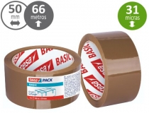 Precinto, cinta adhesiva para embalar Tesa Basic 50 mm x 66 mts 58571