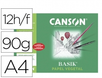 Láminas Papel vegetal CANSON A3 12H 90g