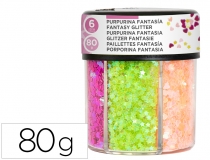 Purpurina fantasia Liderpapel corazon y estrella  NT02