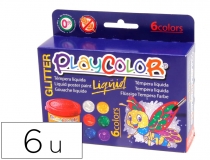 Tempera liquida playcolor liquid glitter