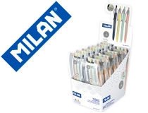 Boligrafo Milan p1 silver expositor de