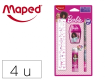 Mini set papeleria Maped barbie