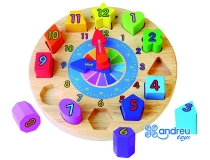 Puzle Andreutoys reloj madera figuras