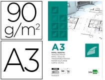 Bloc papel vegetal Liderpapel encolado 297x420mm  PV06