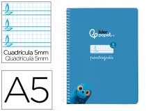 Cuaderno espiral Liderpapel Din A5 pautaguia  BC119