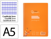 Cuaderno espiral Liderpapel Din A5 pautaguia  BE61