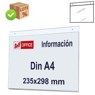 Placa tipo Metacrilato transparente pared Din  Self-office 46901