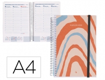 Agenda espiral Liderpapel tinos A4 