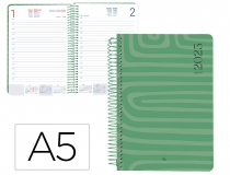 Agenda espiral Liderpapel syros A5 2025