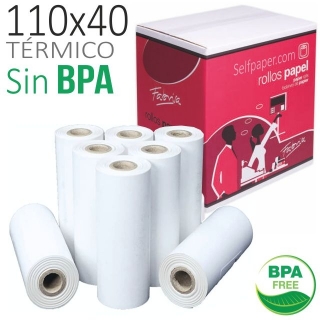 Rollos de papel trmico 110x40x12 -  Fabrisa 110X40T