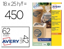 Etiqueta adhesiva Avery kraft efecto carton