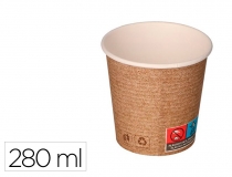 Vaso de papel kraft Bunzl reciclable